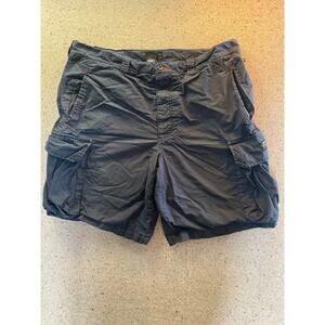 Express Men's Cargo's 34 Charcoal Gray Shorts Y2K Style Cabin Streetwear Utility